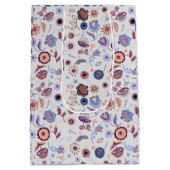 フォークアートボタニカルシームレスパターン ミディアムペーパーバッグ (裏面)