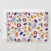 フォークアートボホーホースバースデーパーティーへの招待 招待状 (裏面)