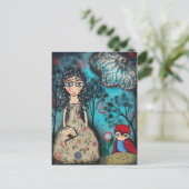 フォークアートマイリトルフレンドバイロリエバレット葉書 ポストカード (スタンド正面)