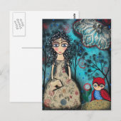 フォークアートマイリトルフレンドバイロリエバレット葉書 ポストカード (正面/裏面)