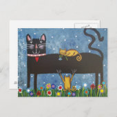 フォークアートママのツインズバイロリエバレット葉書 ポストカード (正面/裏面)