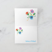 フォークアートメキシカンフィエスタありがとうノートカード サンキューカード (内部)