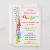フォークアートメキシカンフィエスタブライダルシャワー招待 招待状 (正面)