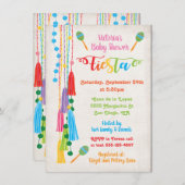 フォークアートメキシカンフィエスタベビーシャワー招待状 招待状 (正面/裏面)