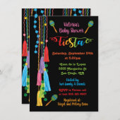 フォークアートメキシカンフィエスタベビーシャワー招待状 招待状 (正面/裏面)