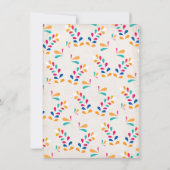 フォークアートメキシカンフィエスタベビーシャワー 招待状 (裏面)