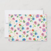 フォークアートメキシカンフィエスタ刺繍RSVP 出欠カード (裏面)