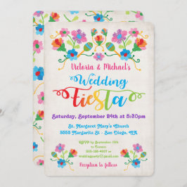 フォークアートメキシカンフィエスタ結婚式招待状 招待状