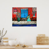 フォークアートメキシカン絵画ドア ポスター (キッチン)