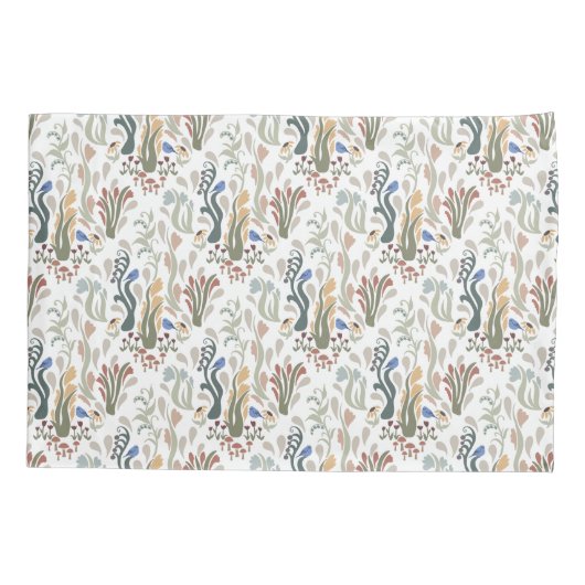 フォークアートメドウ&ブルーバードインアーストーン 枕カバー (裏面)