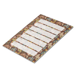 フォークアートモス、蝶ウィークリープランナー ノートパッド