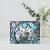 フォークアートラバーズツリーバイロリエバレット葉書 ポストカード (スタンド正面)