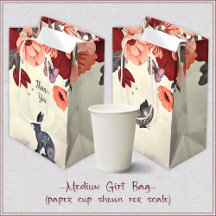 フォークアートラビットバタフライフローラ中抱き枕