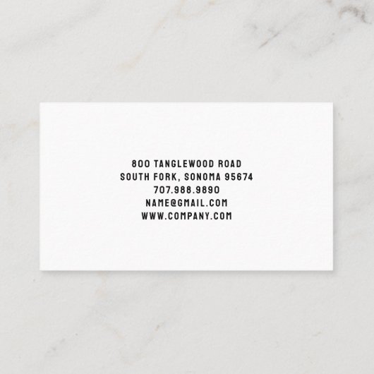 フォークアートラビット花模様名刺 名刺 (裏面)