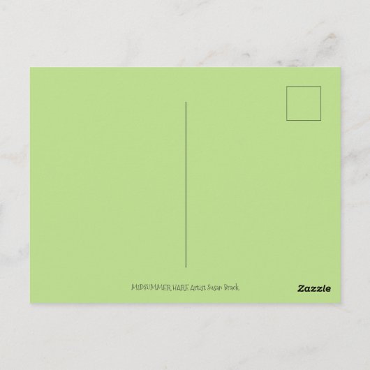 フォークアートラビット&シークレットガーデンのブルーバード ポストカード (裏面)