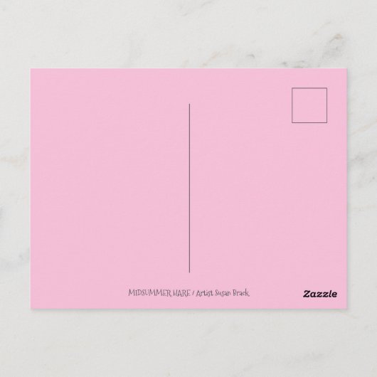 フォークアートラビット、ブルーバードシークレッお洒落トガーデン ポストカード (裏面)