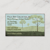 フォークアートランドスケープ初期のアメリカーナ 名刺 (正面)