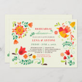 フォークアートリハーサルディナーパーティー 招待状 (正面/裏面)