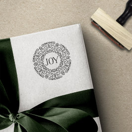 フォークアートリース |ホリデー・ジョイ ラバースタンプ