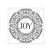 フォークアートリース |ホリデー・ジョイ ラバースタンプ (インプリント)