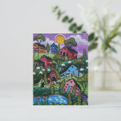 フォークアートレイジーデイズバイロリエバレット葉書 ポストカード (スタンド正面)