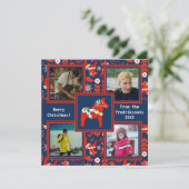 フォークアートレッドスウェーデンダラホースパターン4写真 シーズンカード (スタンド正面)