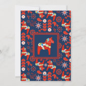 フォークアートレッドスウェーデンダラホースパターン8写真 シーズンカード (裏面)