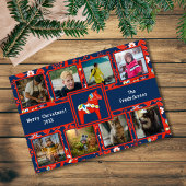 フォークアートレッドスウェーデンダラホースパターン8写真 シーズンカード