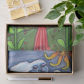 フォークアートレディークラウドサンフラワーズサンハート 薄葉紙 (ギフト)