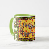 フォークアートロシアのハッピーバースデーカップ マグカップ (正面左)