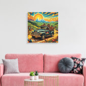 フォークアートロードトリップ キャンバスプリント (インサイチュ (リビング))