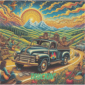 フォークアートロードトリップ シール (正面)