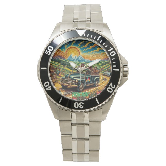 フォークアートロードトリップ 腕時計 (正面)