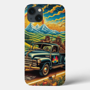 フォークアートロードトリップ iPhone 13ケース