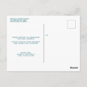 フォークアートワイルドフラワーの動きを伝える ポストカード (裏面)