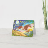 フォークアートワイルドマスタング馬ノートカー空白のド カード (正面)