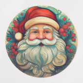 フォークアートヴィンテージサンタクローススタイルラベル ラベル (デザイン1)
