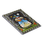 フォークアート不気味ウィッチ森の黒猫とフクロウ ノートブック (右側)