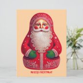 フォークアート初期のサンタクロース シーズンカード (スタンド正面)