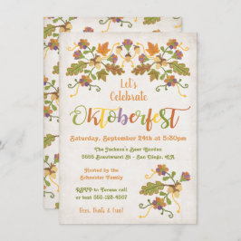 フォークアート刺繍オクトーバーフェスト招待状 招待状