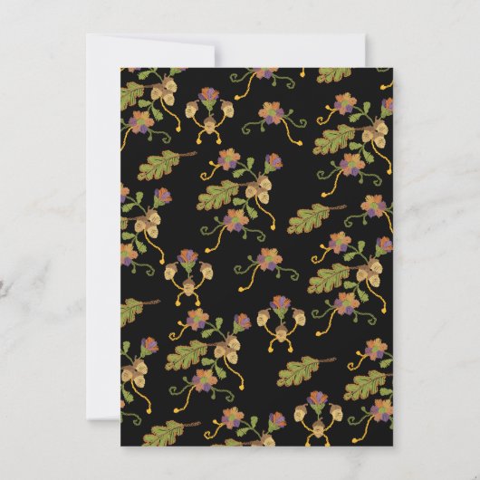 フォークアート刺繍オクトーバーフェスト招待状 招待状 (裏面)