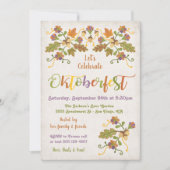 フォークアート刺繍オクトーバーフェスト招待状 招待状 (正面)