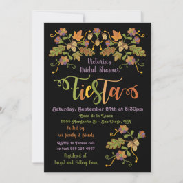 フォークアート刺繍メキシカンフィエスタブライダルシャワー 招待状