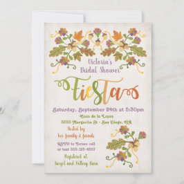 フォークアート刺繍メキシカンフィエスタブライダルシャワー 招待状