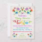 フォークアート刺繍メキシカンフィエスタベビーシャワー 招待状 (正面)