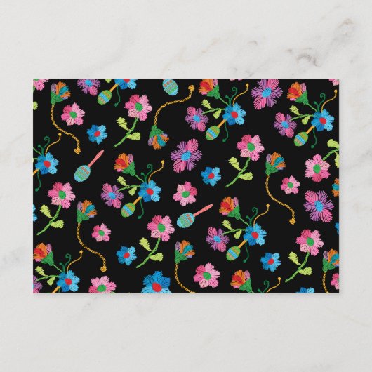 フォークアート刺繍メキシコ結婚フィエスタの情報 エンクロージャーカード (裏面)