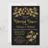 フォークアート刺繍秋秋リハーサルディナー 招待状 (正面)