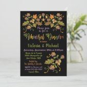 フォークアート刺繍秋秋リハーサルディナー 招待状 (スタンド正面)