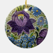 フォークアート刺繍花 セラミックオーナメント (裏面)