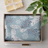 フォークアート北極キツネインザスノーウィズホリー 薄葉紙 (ギフト)